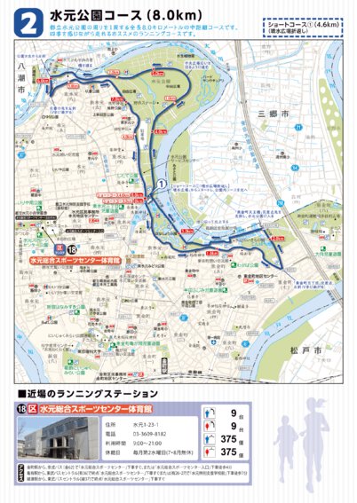 2. 水元公園コース（8.0km） Preview 1