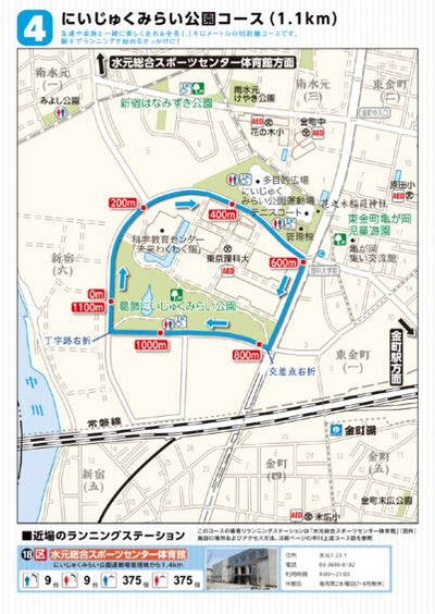 4. にいじゅくみらい公園コース（1.2km） Preview 1