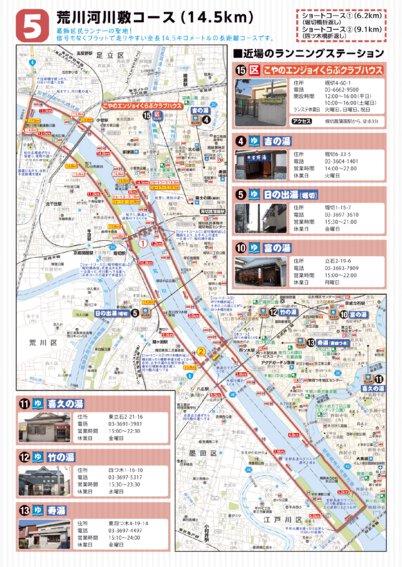 5. 荒川河川敷コース（14.5km） Preview 1