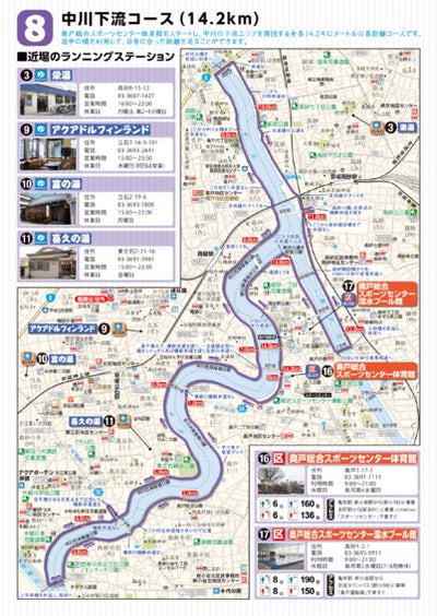 8. 中川下流コース（14.2km） Preview 1