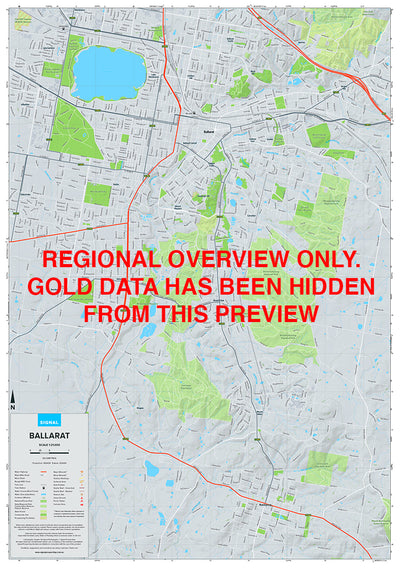 Ballarat - Gold Prospecting Map Preview 1