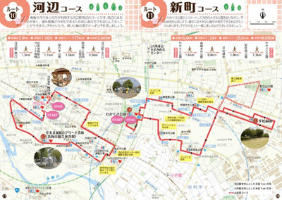 10.河辺 (約3.9km) ＆ 11.新町コース (約5.6km) Preview 1