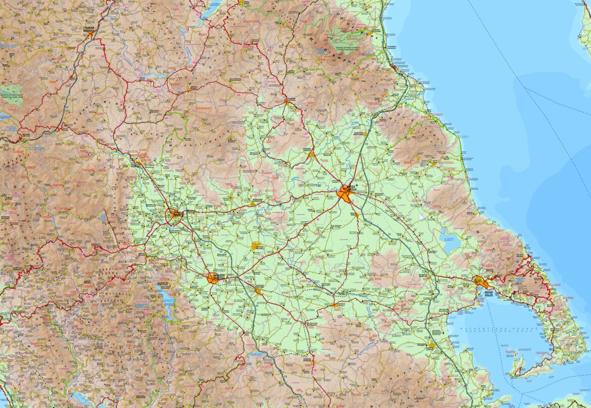 Thessaly, Greece Map by Terrain Editions | Avenza Maps