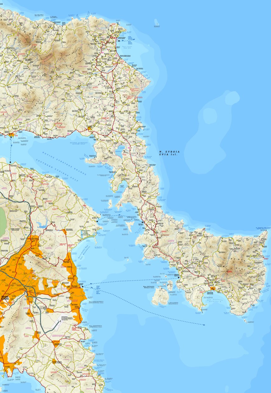 Vivea Map Evia, Greece Map by Terrain Editions | Avenza Maps