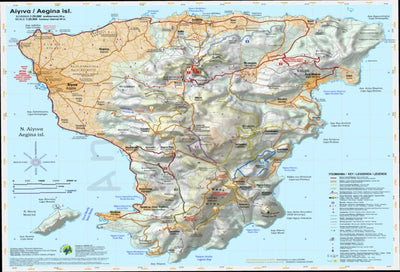 Aegina Island, Saronic, [Hiking Map 1:25.000] Preview 1