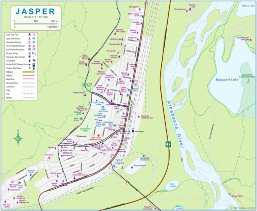 Jasper Town 1:12,500 - ITMB Map by ITMB Publishing Ltd. | Avenza Maps