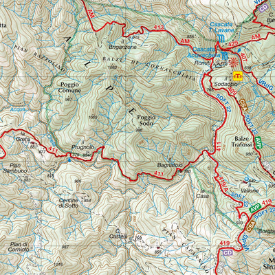 Carta dei Sentieri del Mugello - Mugello Trekking Map Preview 3