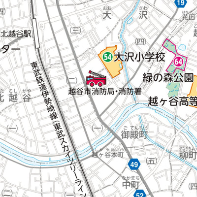 越谷市避难场所、避难所分布图 Preview 3