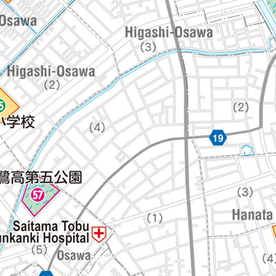 Koshigaya city evacuation area / shelters map Preview 2