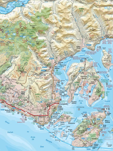 VCBC10 Gibsons - Vancouver Coast & Mountains BC Topo Preview 1