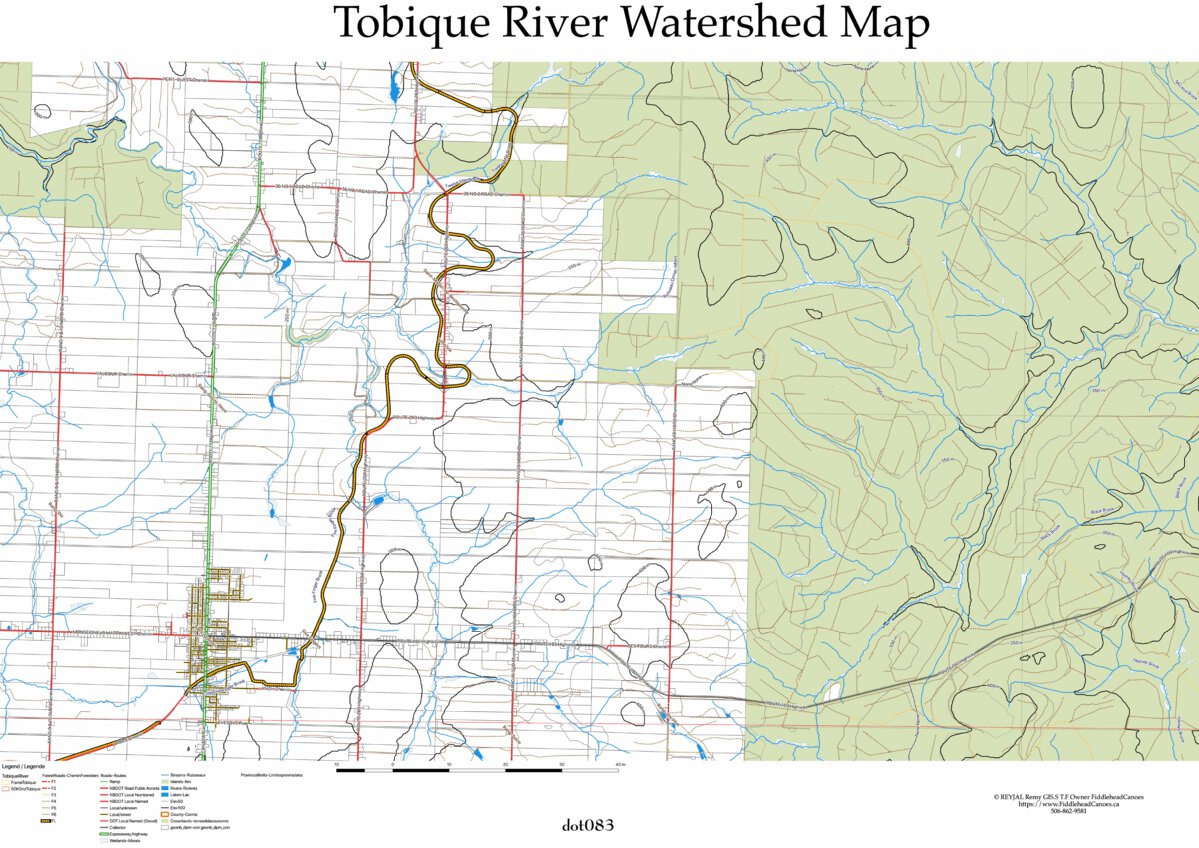 Tobique River dot083 Map by Fiddlehead Canoes | Avenza Maps