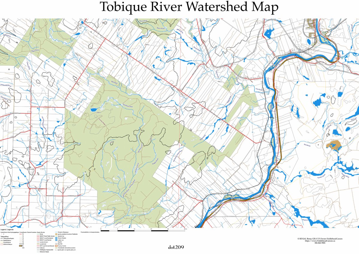 Tobique River dot209 Map by Fiddlehead Canoes | Avenza Maps