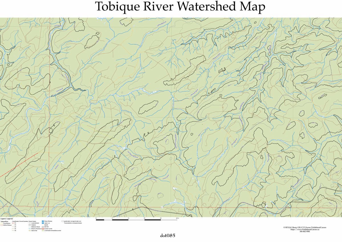 Tobique River dot085 Map by Fiddlehead Canoes | Avenza Maps