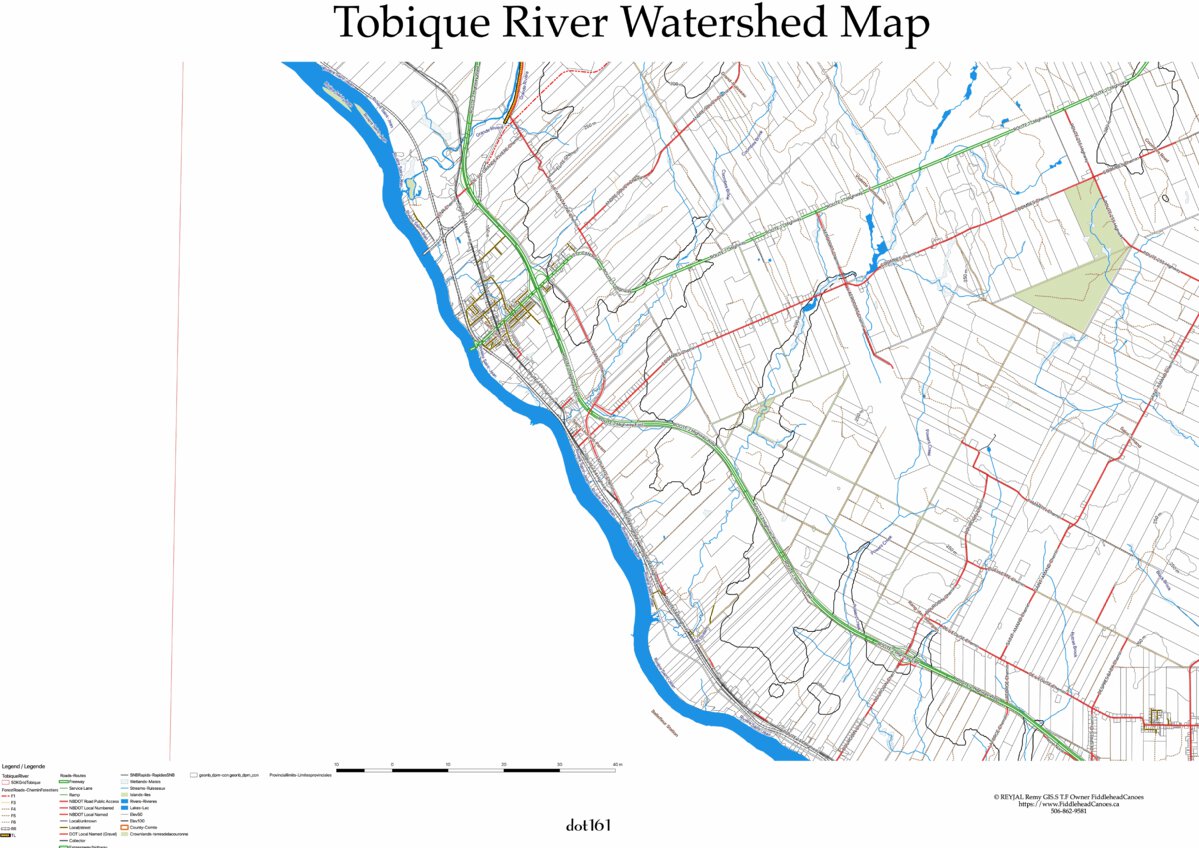 Tobique River dot161 Map by Fiddlehead Canoes | Avenza Maps