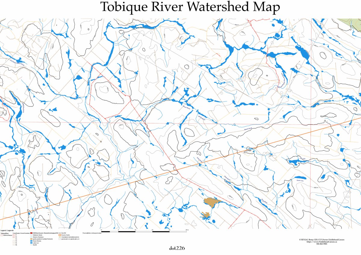 Tobique River dot226 Map by Fiddlehead Canoes | Avenza Maps