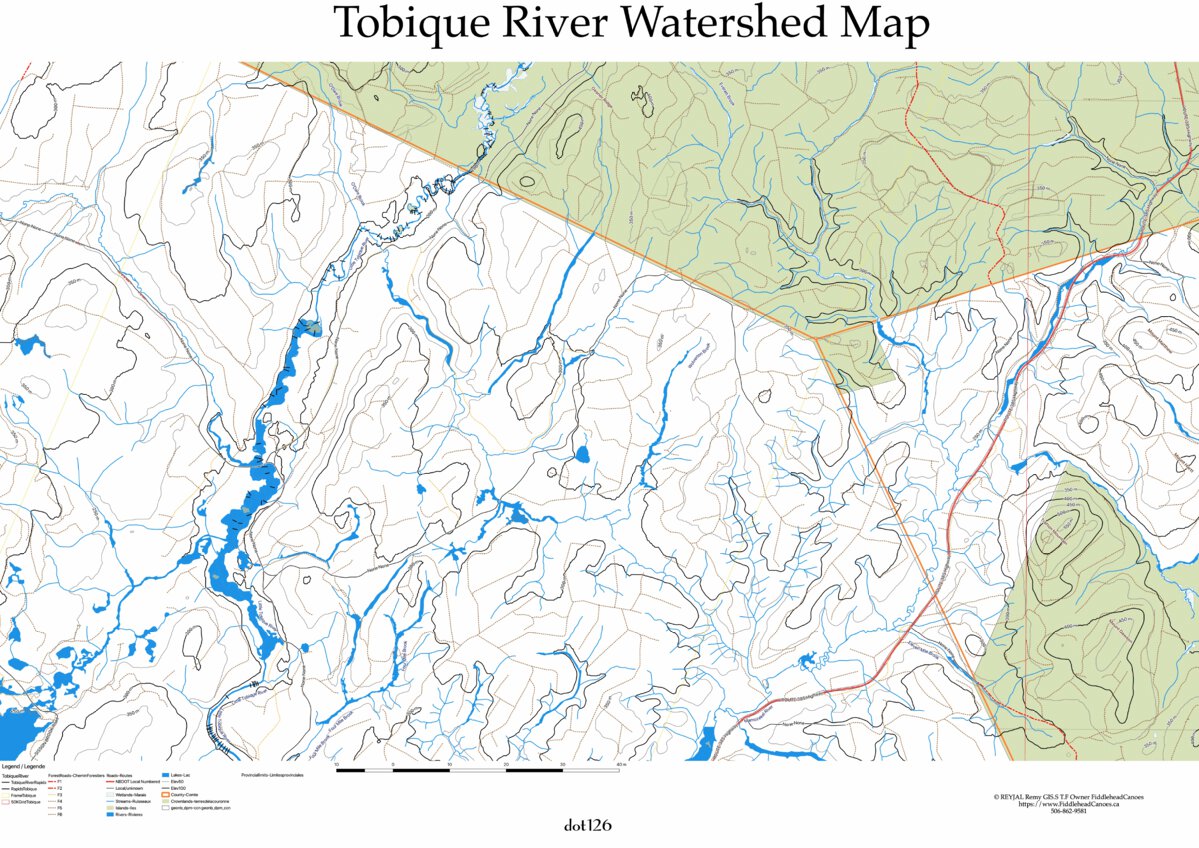Tobique River dot126 Map by Fiddlehead Canoes | Avenza Maps