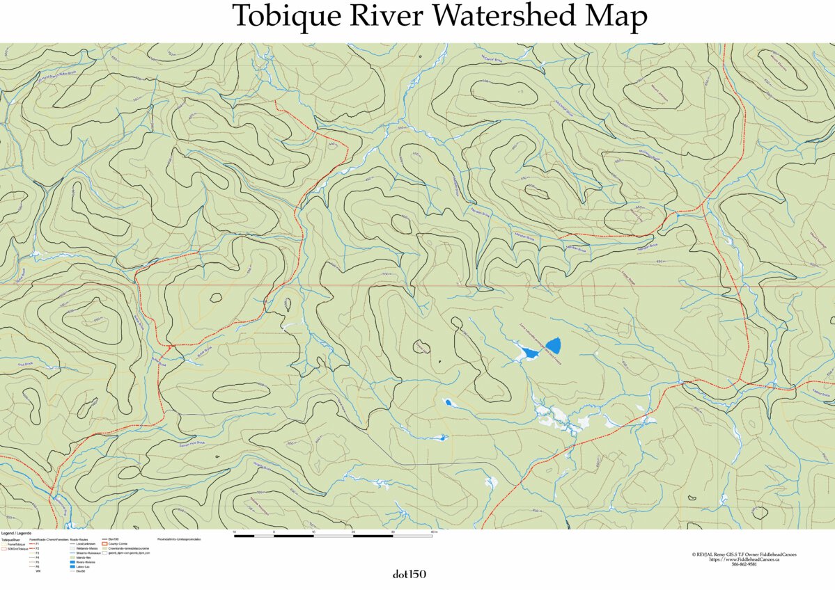 Tobique River dot150 Map by Fiddlehead Canoes | Avenza Maps