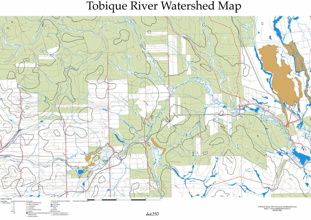 Tobique River dot257 Map by Fiddlehead Canoes | Avenza Maps