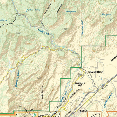 St. George, Springdale, Hurricane & Zion NP, Utah Trail Map Preview 2