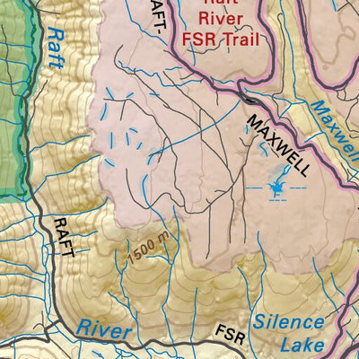 TOBC38 Raft River - Thompson Okanagan BC Topo Map Preview 3