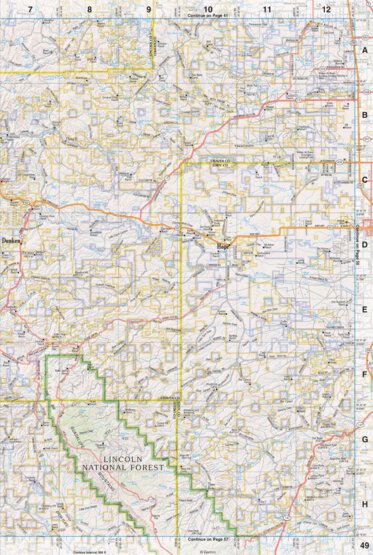 New Mexico Atlas & Gazetteer Page 49 Preview 1