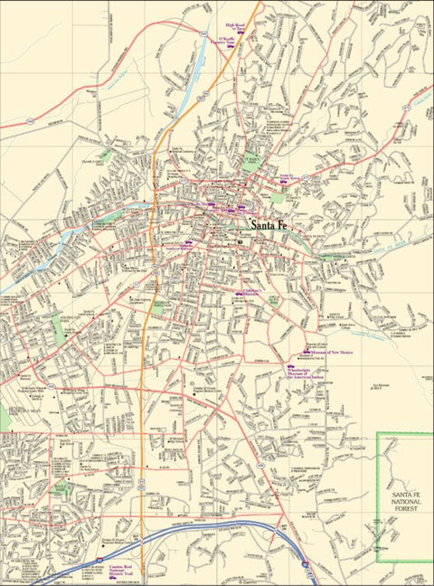 New Mexico Atlas & Gazetteer Sante Fe 2 Preview 1