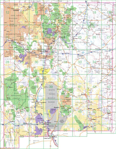 New Mexico Atlas & Gazetteer Overview Map Preview 1