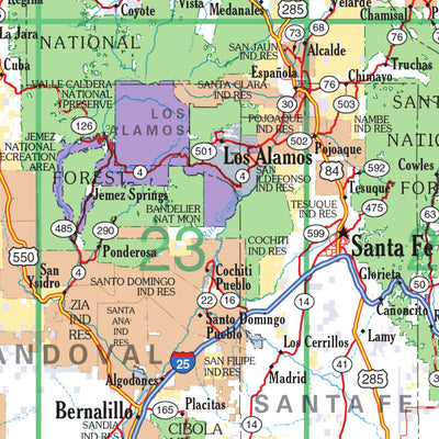 New Mexico Atlas & Gazetteer Overview Map Preview 3