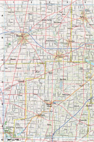 Ohio Atlas & Gazetteer Page 42 Preview 1