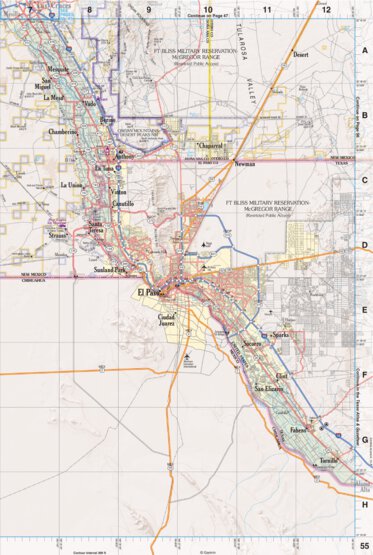 New Mexico Atlas & Gazetteer Page 55 Preview 1