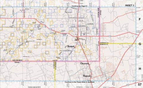 New Mexico Atlas & Gazetteer Page 57 Inset Preview 1