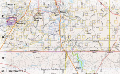 New Mexico Atlas & Gazetteer Page 56 Inset Preview 1