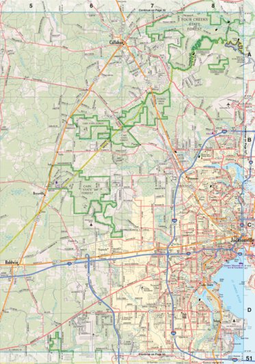 Florida Atlas & Gazetteer Page 51 Preview 1