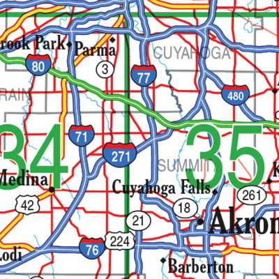 Ohio Atlas & Gazetteer Overview Map Preview 3