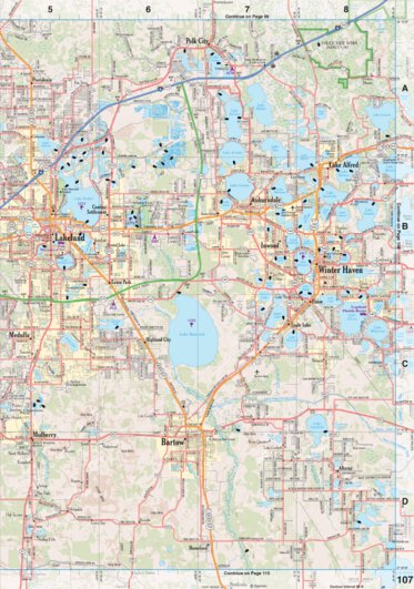 Florida Atlas & Gazetteer Page 107 Preview 1