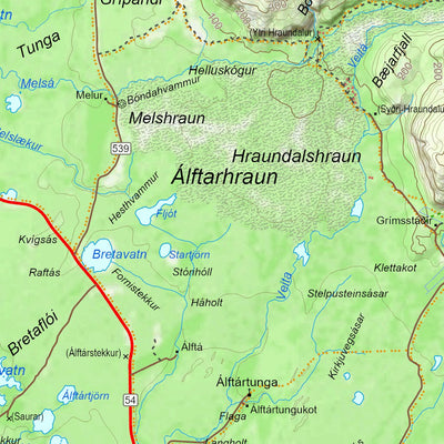 Iceland 1:100.000 Map #2 Mýrar Preview 2