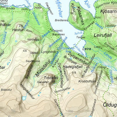 Iceland 1:100.000 Map #7 Jökulfirðir Preview 2