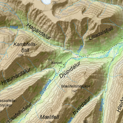 Iceland 1:100.000 Map #17 Nýjabæjarfjall Preview 3