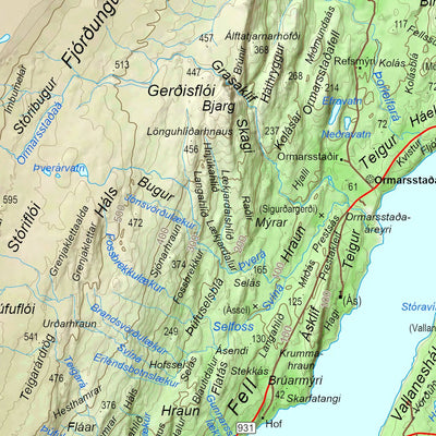 Iceland 1:100.000 Map #27 Fljótsdalshérað Preview 3