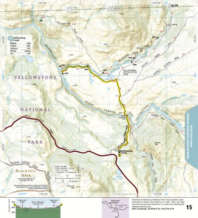 1705 Yellowstone Day Hikes (map 15) Preview 1