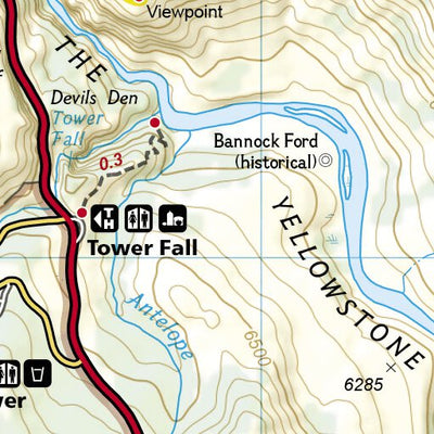 1705 Yellowstone Day Hikes (map 14) Preview 3