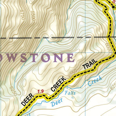 1705 Yellowstone Day Hikes (map 16) Preview 3