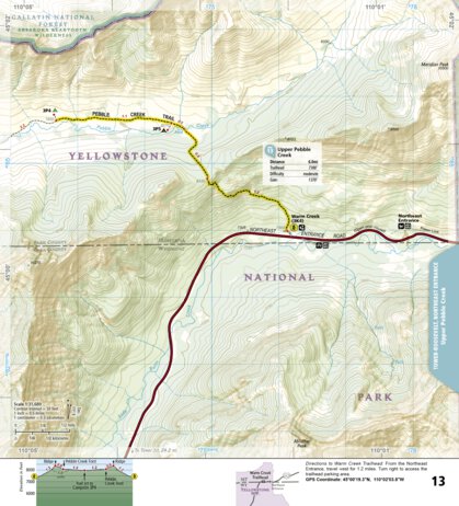 1705 Yellowstone Day Hikes (map 13) Preview 1
