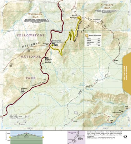 1705 Yellowstone Day Hikes (map 12) Preview 1