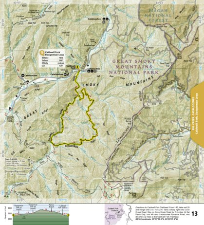 1702 Smokies Day Hikes (map 13) Preview 1