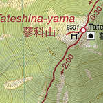 Tateshina-yama 蓼科山 Hiking Map (Chubu, Japan) 1:25,000 Preview 3