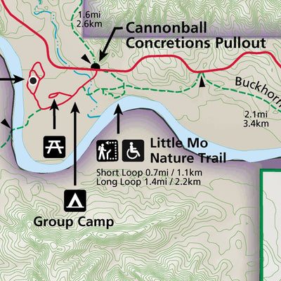 Theodore Roosevelt National Park North Unit - NPS Map - Hike North Dakota Preview 2