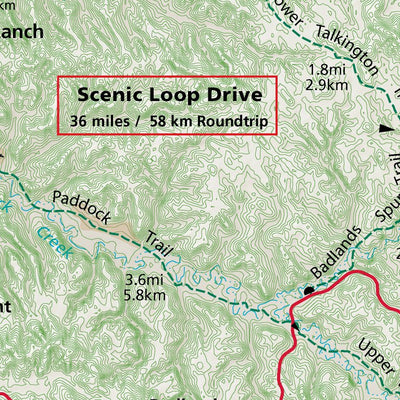 Theodore Roosevelt National Park South Unit - NPS Map - Hike North Dakota Preview 2