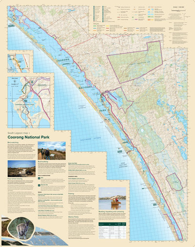 Coorong National Park South Bushwalking Map Preview 1