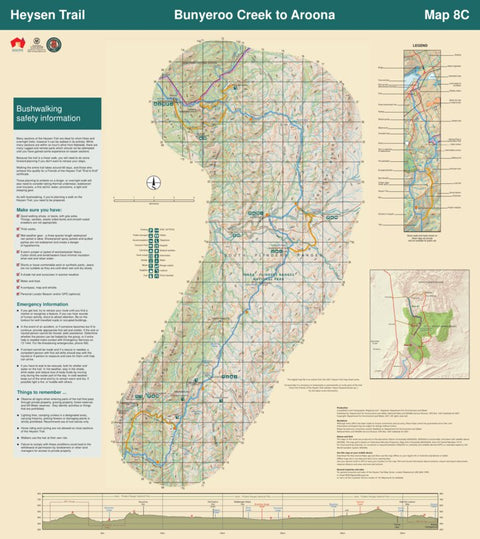 Heysen Trail map 8c - Bunyeroo Creek to Aroona Preview 1